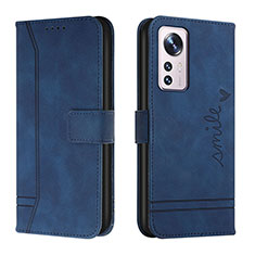 Leather Case Stands Flip Cover L05 Holder for Xiaomi Mi 12 5G Blue