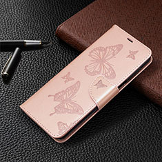 Leather Case Stands Flip Cover L05 Holder for Xiaomi Poco M2 Pro Rose Gold