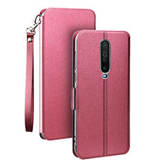 Leather Case Stands Flip Cover L05 Holder for Xiaomi Poco X2 Hot Pink