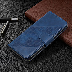 Leather Case Stands Flip Cover L05 Holder for Xiaomi Redmi 9C Blue