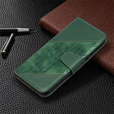 Leather Case Stands Flip Cover L05 Holder for Xiaomi Redmi 9C NFC Green