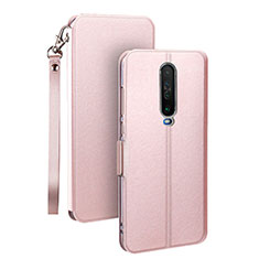 Leather Case Stands Flip Cover L05 Holder for Xiaomi Redmi K30 5G Rose Gold
