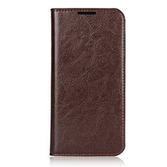 Leather Case Stands Flip Cover L05 Holder for Xiaomi Redmi Note 7 Brown