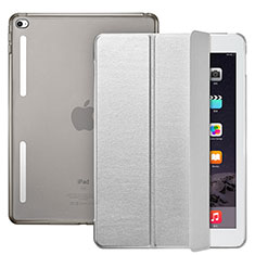 Leather Case Stands Flip Cover L06 for Apple iPad Mini 4 Silver