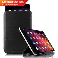 Leather Case Stands Flip Cover L06 for Huawei MediaPad M5 8.4 SHT-AL09 SHT-W09 Black