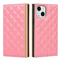 Leather Case Stands Flip Cover L06 Holder for Apple iPhone 13 Mini Pink