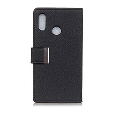 Leather Case Stands Flip Cover L06 Holder for Asus Zenfone 5 ZS620KL Black