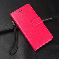 Leather Case Stands Flip Cover L06 Holder for Huawei Honor 9X Hot Pink