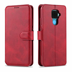 Leather Case Stands Flip Cover L06 Holder for Huawei Mate 30 Lite Red