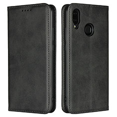 Leather Case Stands Flip Cover L06 Holder for Huawei Nova 3e Black