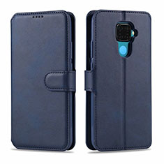 Leather Case Stands Flip Cover L06 Holder for Huawei Nova 5z Blue