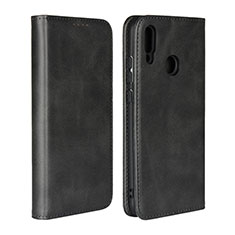 Leather Case Stands Flip Cover L06 Holder for Huawei P Smart (2019) Black