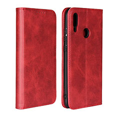 Leather Case Stands Flip Cover L06 Holder for Huawei P Smart (2019) Red