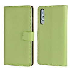 Leather Case Stands Flip Cover L06 Holder for Huawei P20 Pro Green