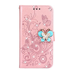 Leather Case Stands Flip Cover L06 Holder for Huawei P30 Pink