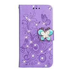 Leather Case Stands Flip Cover L06 Holder for Huawei P30 Purple