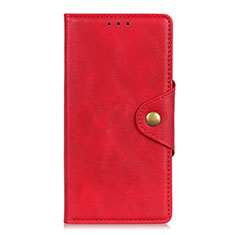 Leather Case Stands Flip Cover L06 Holder for LG K62 Red