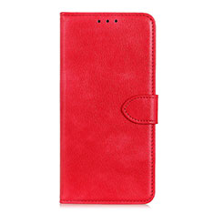 Leather Case Stands Flip Cover L06 Holder for Motorola Moto G Fast Red