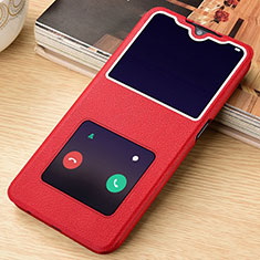 Leather Case Stands Flip Cover L06 Holder for Oppo A11 Red