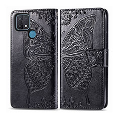 Leather Case Stands Flip Cover L06 Holder for Oppo A15 Black