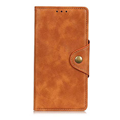 Leather Case Stands Flip Cover L06 Holder for Oppo A92s 5G Orange