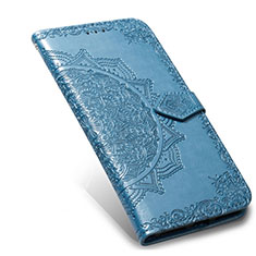 Leather Case Stands Flip Cover L06 Holder for Realme 6 Pro Blue