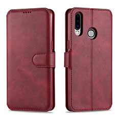 Leather Case Stands Flip Cover L06 Holder for Samsung Galaxy A20s Red
