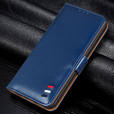 Leather Case Stands Flip Cover L06 Holder for Samsung Galaxy A31 Blue