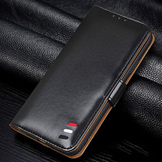 Leather Case Stands Flip Cover L06 Holder for Samsung Galaxy A41 Black