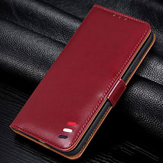 Leather Case Stands Flip Cover L06 Holder for Samsung Galaxy A41 Red
