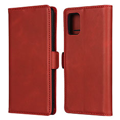 Leather Case Stands Flip Cover L06 Holder for Samsung Galaxy A51 4G Red