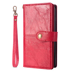 Leather Case Stands Flip Cover L06 Holder for Samsung Galaxy S20 5G Red