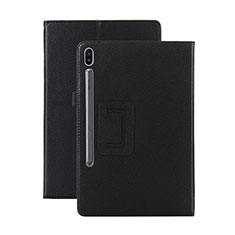 Leather Case Stands Flip Cover L06 Holder for Samsung Galaxy Tab S6 10.5 SM-T860 Black