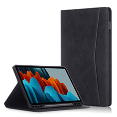 Leather Case Stands Flip Cover L06 Holder for Samsung Galaxy Tab S7 11 Wi-Fi SM-T870 Black
