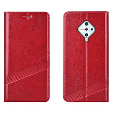 Leather Case Stands Flip Cover L06 Holder for Vivo S1 Pro Red