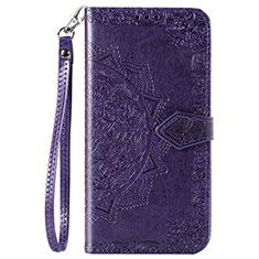 Leather Case Stands Flip Cover L06 Holder for Vivo V20 Pro 5G Purple