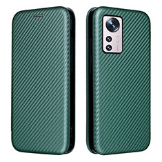 Leather Case Stands Flip Cover L06 Holder for Xiaomi Mi 12 Pro 5G Green