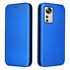 Leather Case Stands Flip Cover L06 Holder for Xiaomi Mi 12S 5G Blue