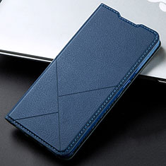 Leather Case Stands Flip Cover L06 Holder for Xiaomi Poco X2 Blue