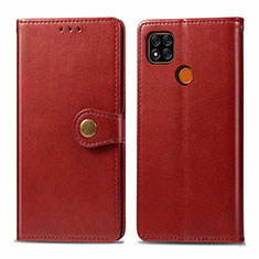 Leather Case Stands Flip Cover L06 Holder for Xiaomi Redmi 9C NFC Red