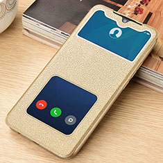 Leather Case Stands Flip Cover L06 Holder for Xiaomi Redmi Note 8 Pro Gold