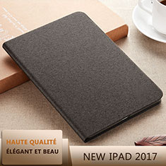 Leather Case Stands Flip Cover L07 for Apple New iPad 9.7 (2017) Black