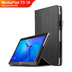 Leather Case Stands Flip Cover L07 for Huawei MediaPad T3 10 AGS-L09 AGS-W09 Black
