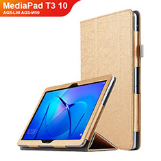 Leather Case Stands Flip Cover L07 for Huawei MediaPad T3 10 AGS-L09 AGS-W09 Gold