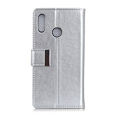 Leather Case Stands Flip Cover L07 Holder for Asus Zenfone 5 ZS620KL Silver