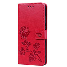Leather Case Stands Flip Cover L07 Holder for Huawei Honor V10 Lite Red