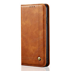Leather Case Stands Flip Cover L07 Holder for Huawei Nova 7i Orange