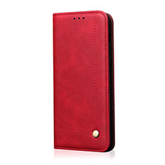 Leather Case Stands Flip Cover L07 Holder for Huawei Nova 7i Red
