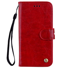 Leather Case Stands Flip Cover L07 Holder for Huawei P20 Lite Red