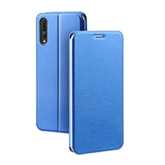 Leather Case Stands Flip Cover L07 Holder for Huawei P20 Pro Blue